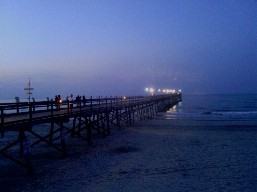 Early morning lights on the pier